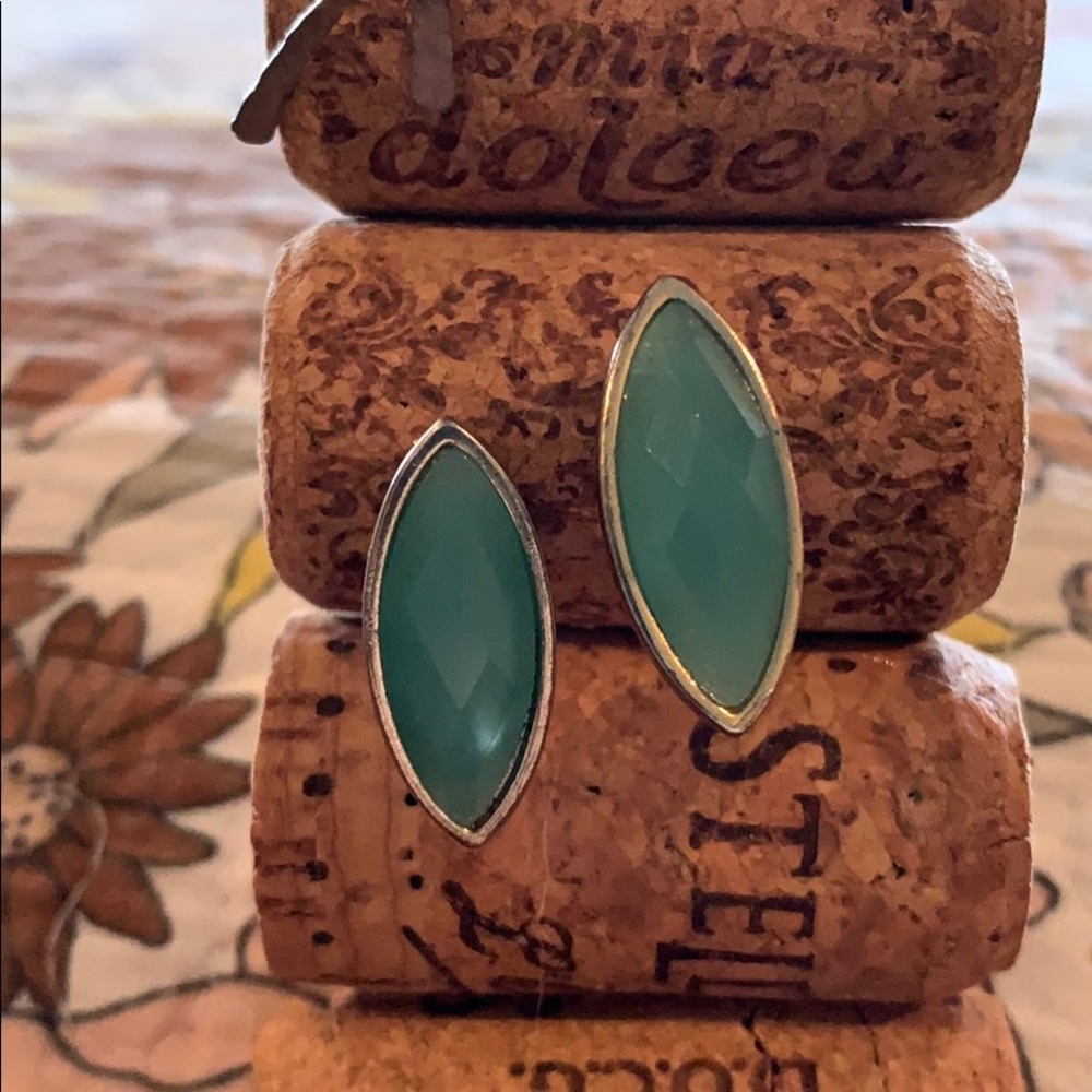 Green jeweled studs